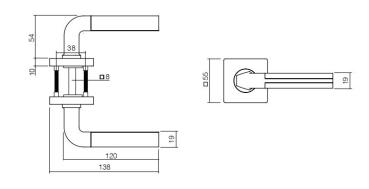 ProGriff TD-Bas QRG auf Rosette–Chrom/Nickel matt